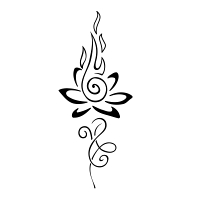 Lotus on fire tattoo