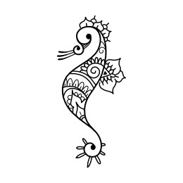Mehndi seahorse tattoo photo