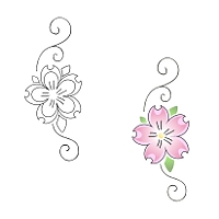 Sakura flower tattoo design