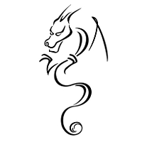 Stylized dragon tattoo