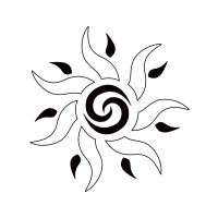 Sun tattoo design