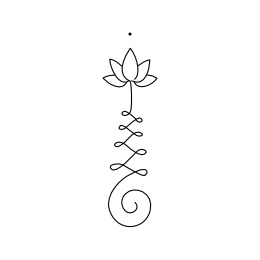 Unalome & lotus tattoo photo