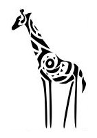 Giraffe tattoo design