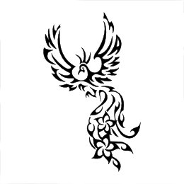 C+A phoenix tattoo