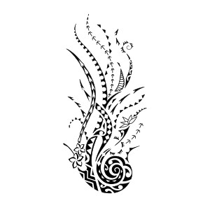 Flaming koru tattoo photo