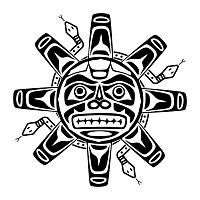 Haida Sun tattoo design
