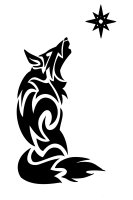 Howling wolf tattoo photo