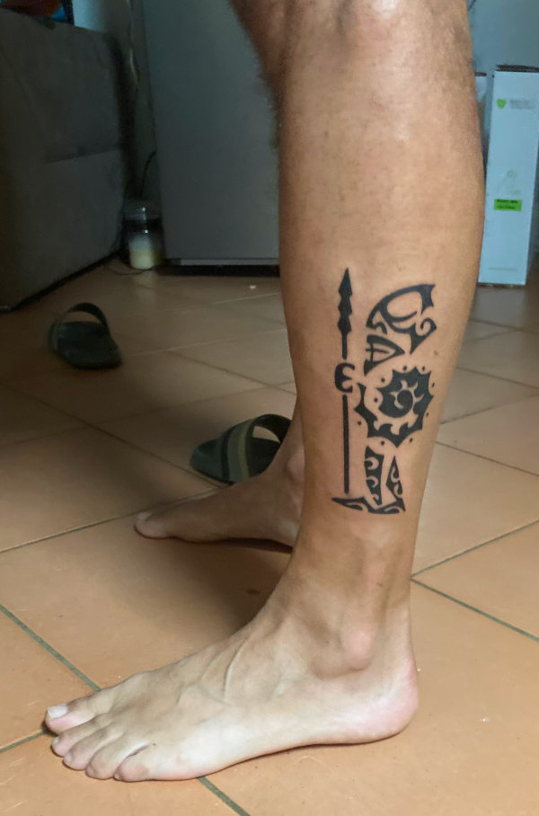 Alessandro - Tiki warrior tattoo photo