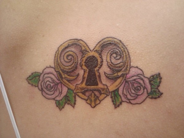 Amaryllis - Keyhole heart tattoo photo