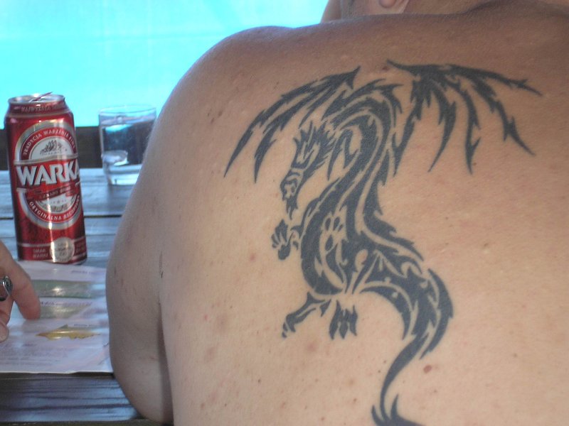 Bartek - tribal dragon tattoo photo