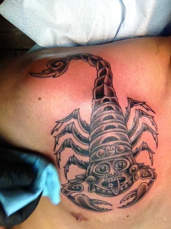 Erick - Aztec scorpion tattoo photo