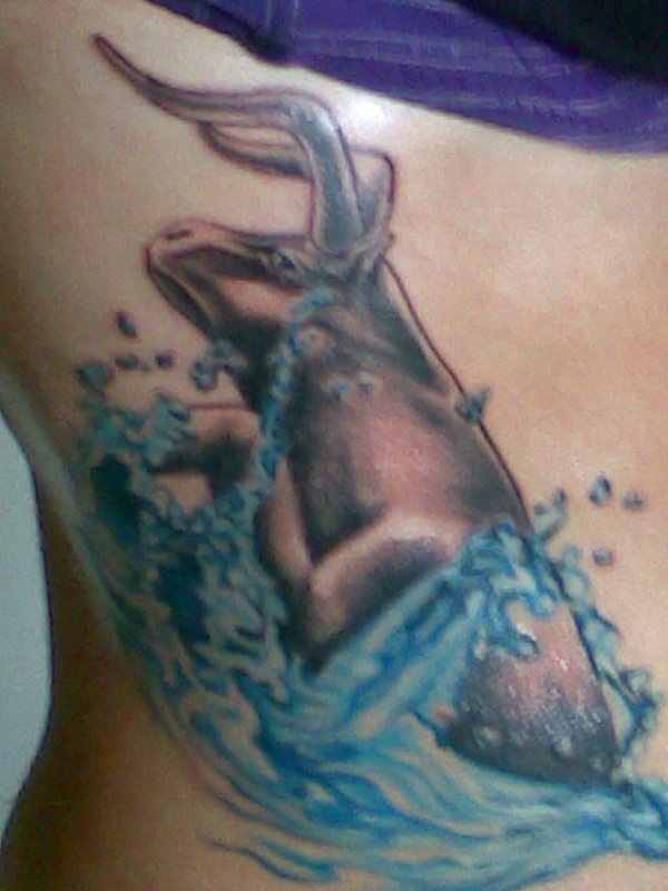 Giulia - Bull and water tattoo photo