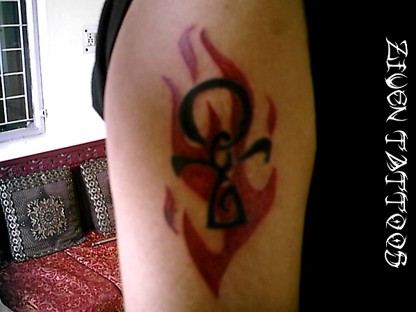 Ziven Tattoos - Fire Ankh tattoo photo