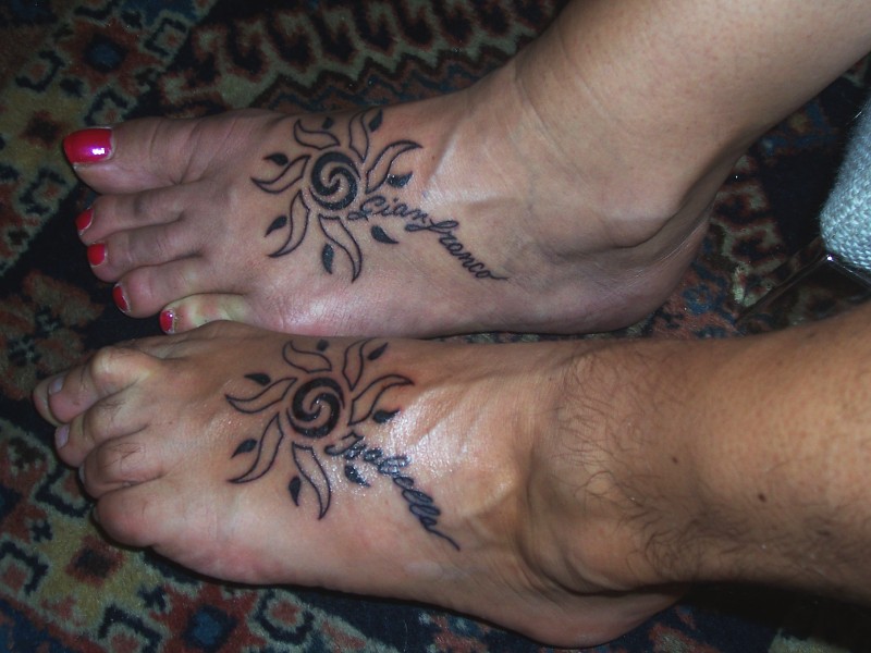 Isa & Gian - Sole tribale tattoo photo