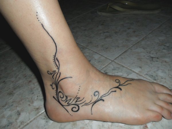 Ivonne - Letters and swirls tattoo