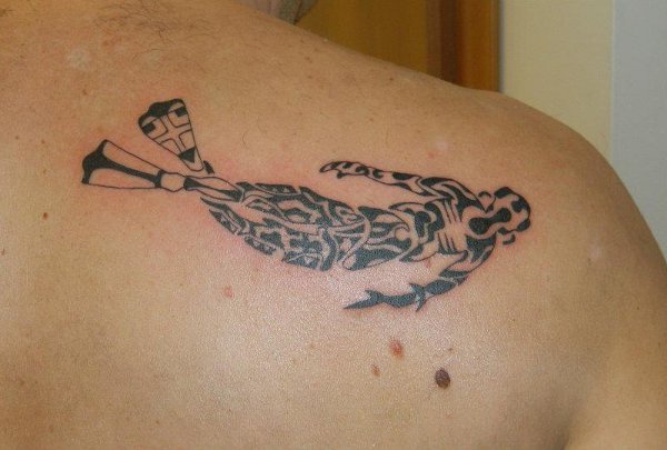 Jo - Scuba diver tattoo photo