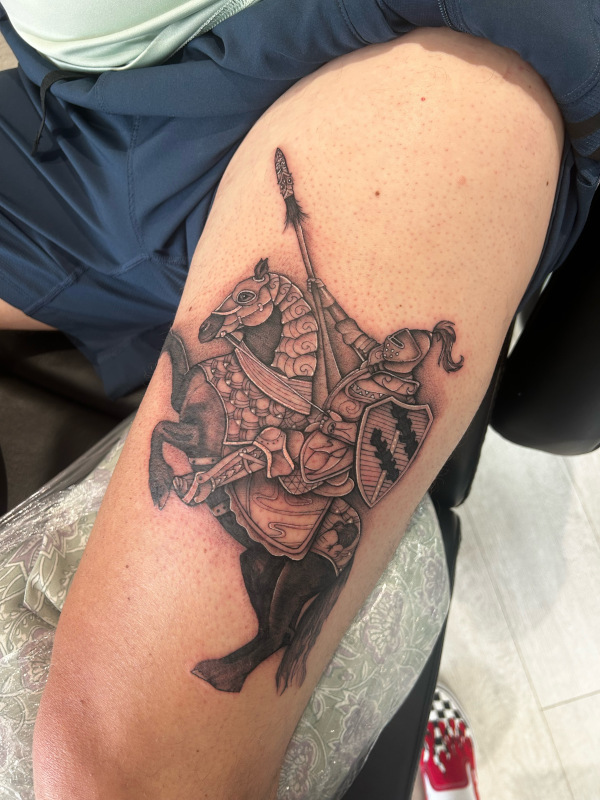Kiernan - knight tattoo