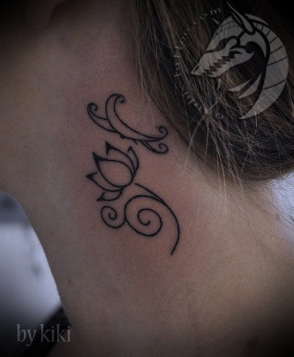 Kristina - Lotus and butterfly tattoo photo