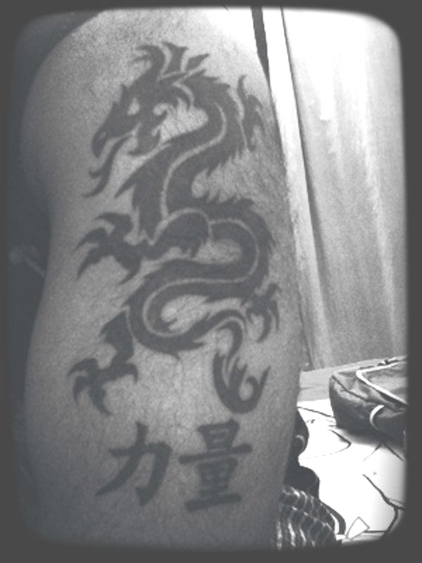Manoj - Tribal Dragon tattoo photo