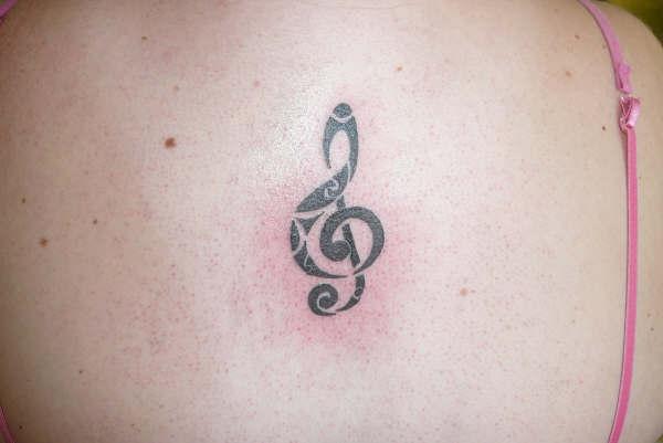 Philippa - Treble clef tattoo photo