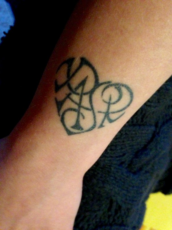 Rachele - P+A+S+R heart tattoo photo