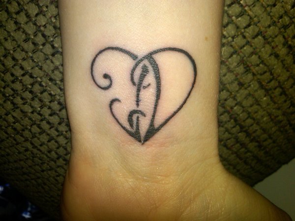 Shawna - J+D heart tattoo photo