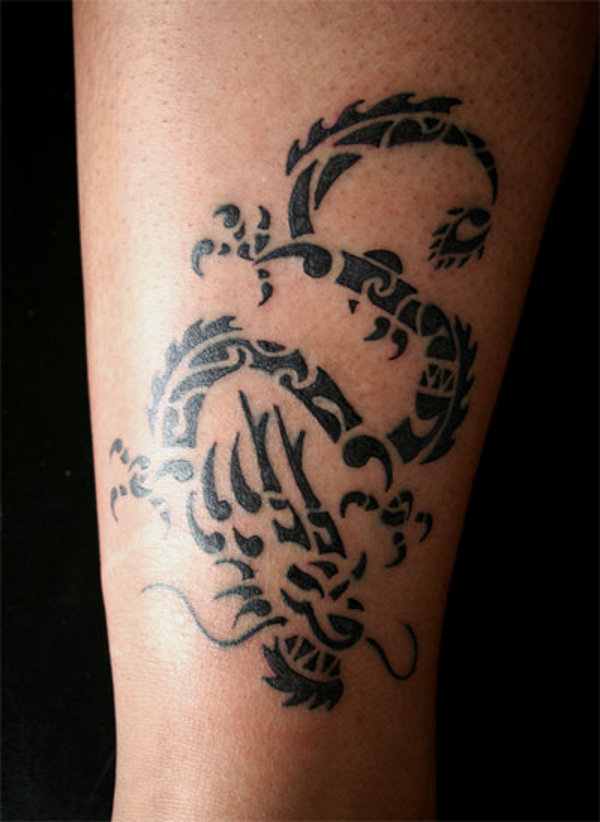 Shivani - Polynesian dragon tattoo photo