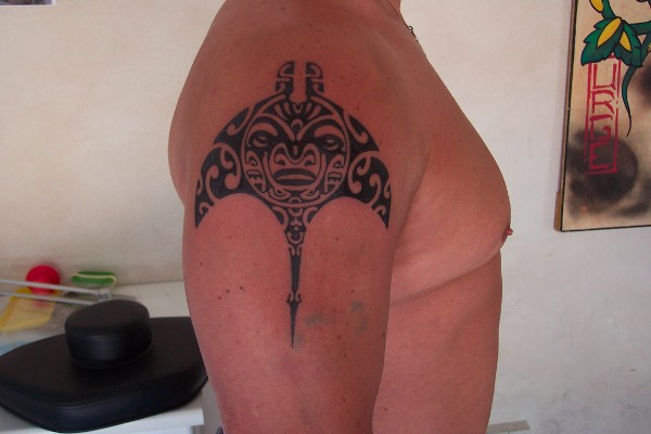 Sven - Tiki manta tattoo photo