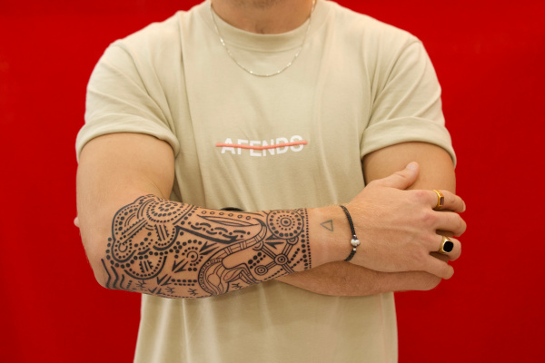 Thijs - Aboriginal sleeve tattoo photo