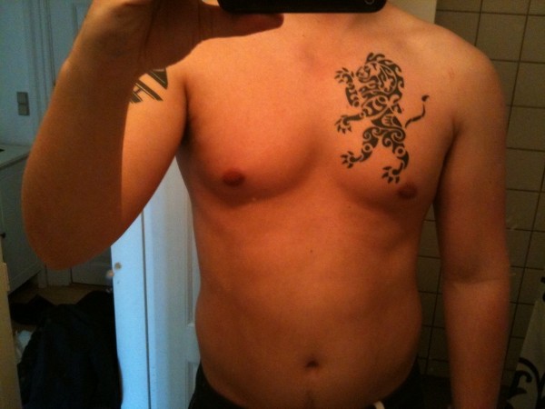 Thomas - Rampant lion tattoo photo