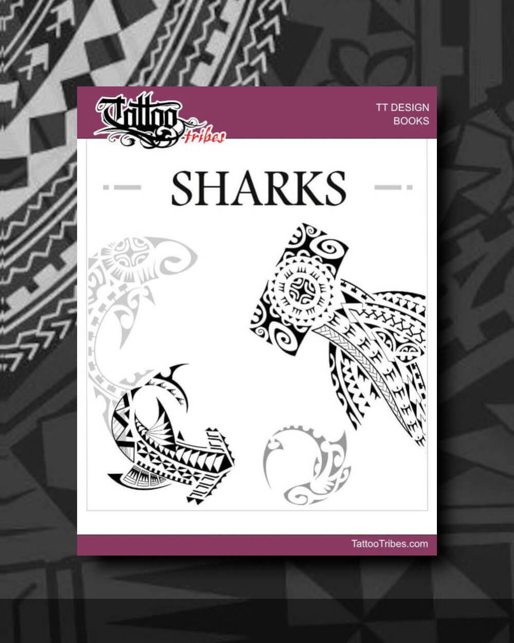Polynesian Tattoos Design book: Sharks tattoos